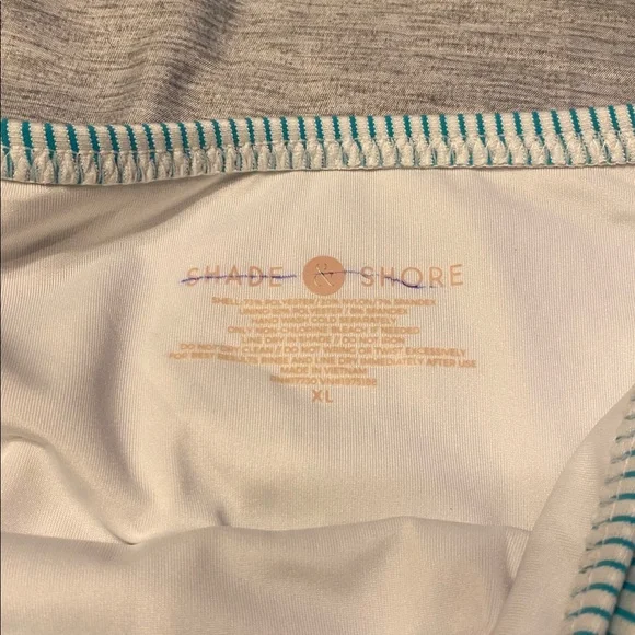 Shade & Shore Blue and White Striped Bikini Set Top 38DD Bottom XL NWT - Picture 3 of 8